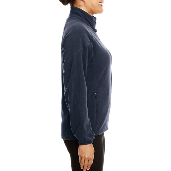 North END NWT Basic Navy Micro Fleece Full Zip Stretch Sweater Lightweight - Picture 3 of 16